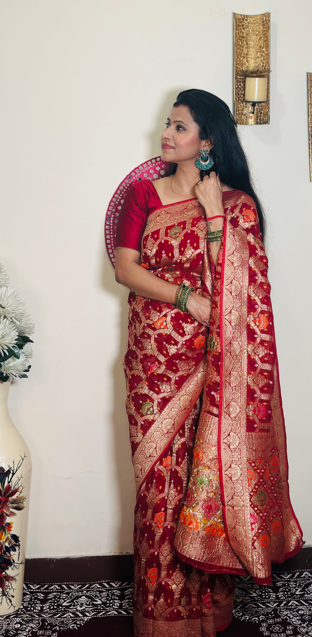Gorgette Bandhej Meena Banarasi