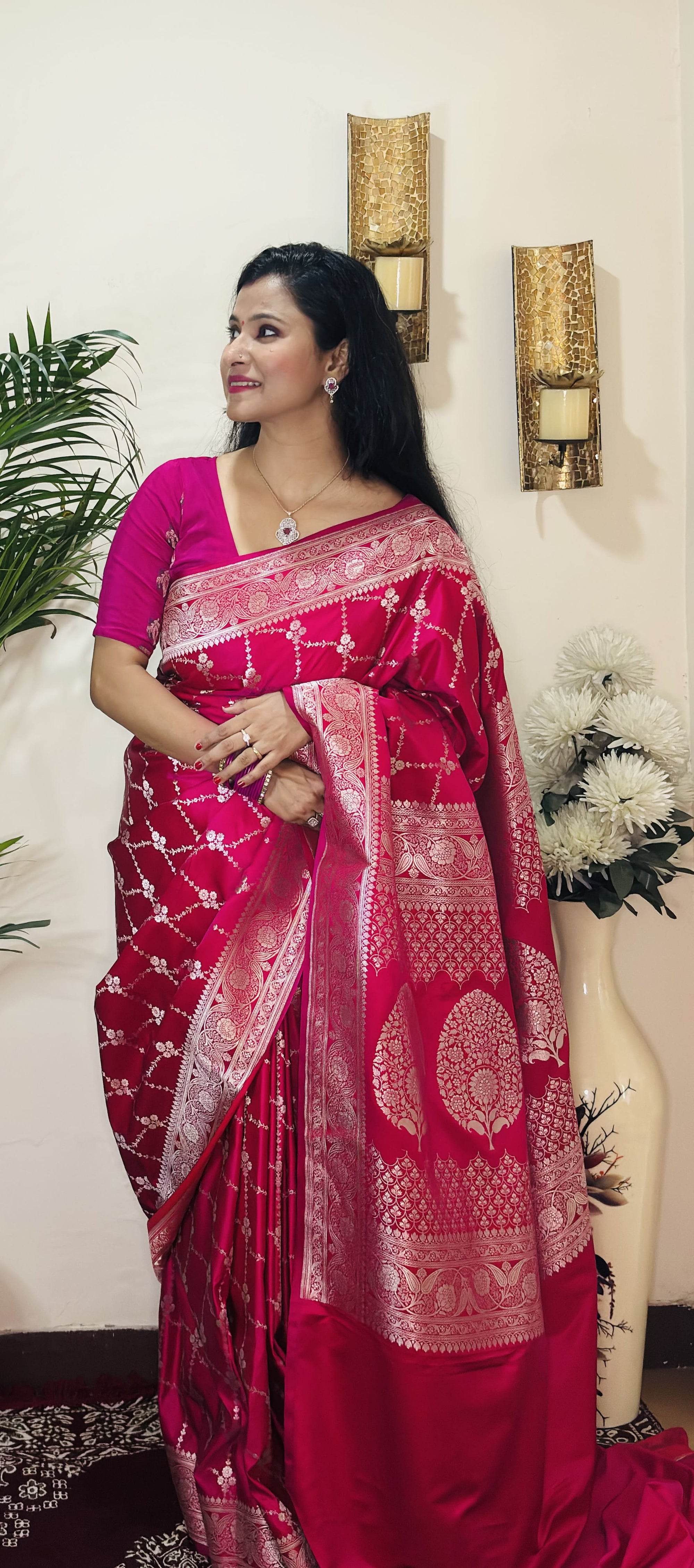 Mushru Katan Silk Banarasi