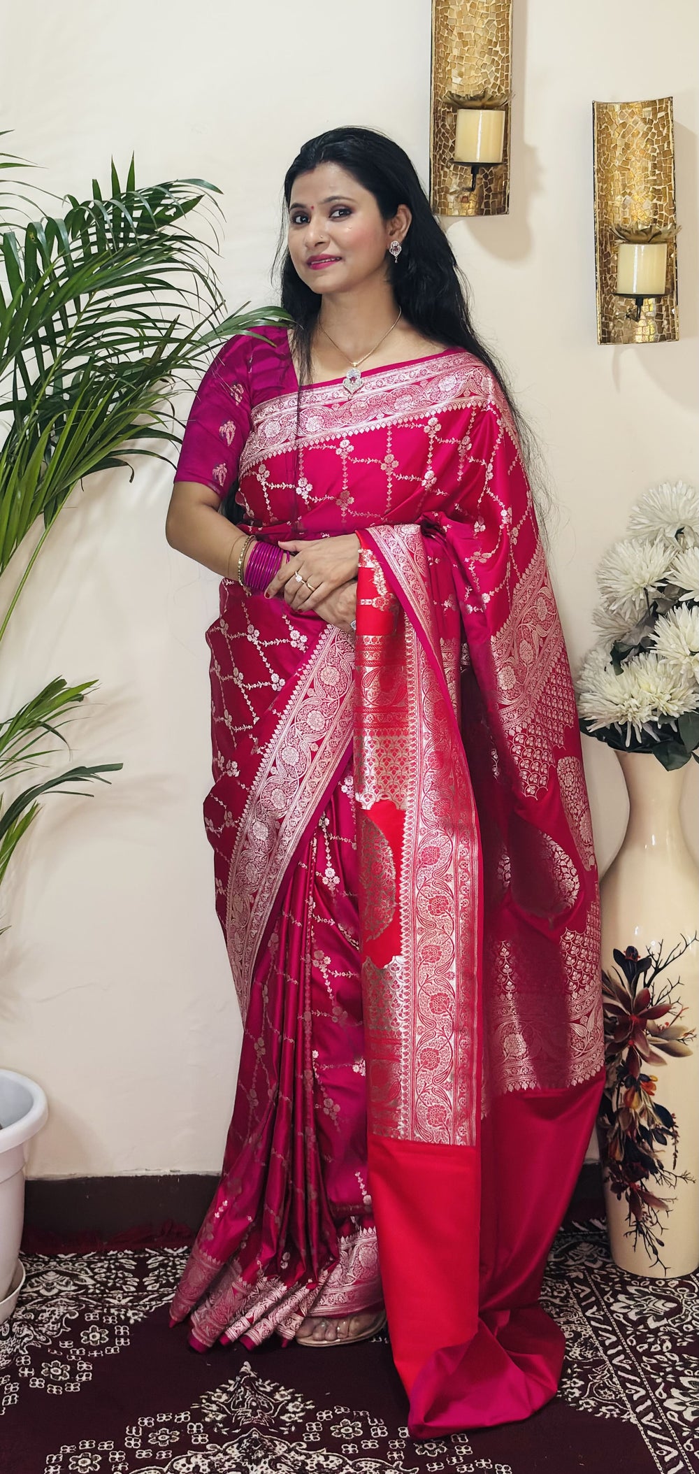 Mushru Katan Silk Banarasi