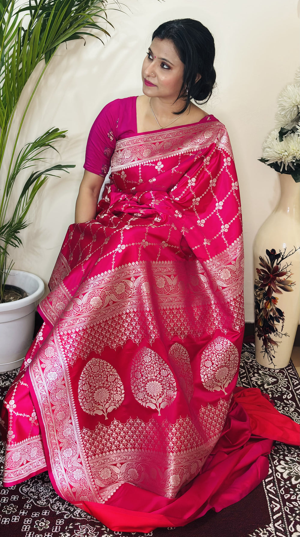Mushru Katan Silk Banarasi