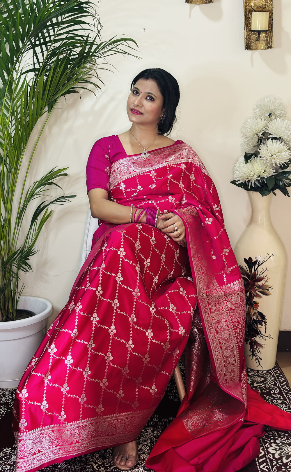 Mushru Katan Silk Banarasi