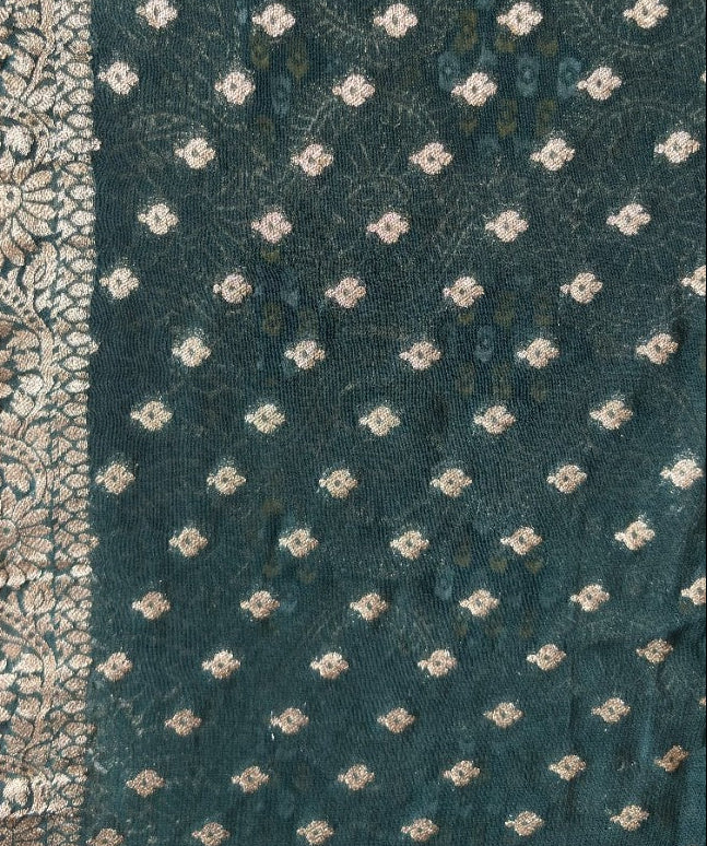 Gorgette Bandhej Saree