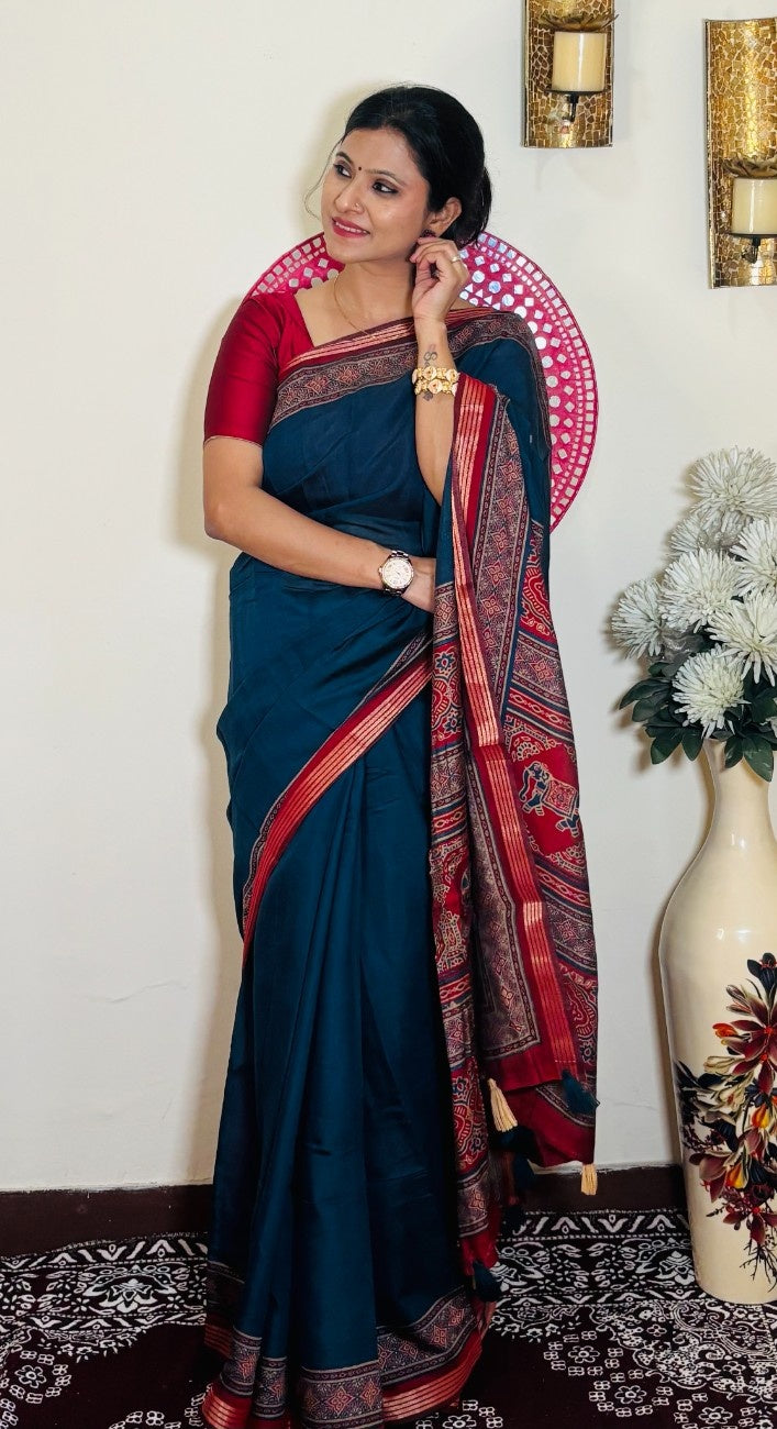 Mul Cotton Plain with border