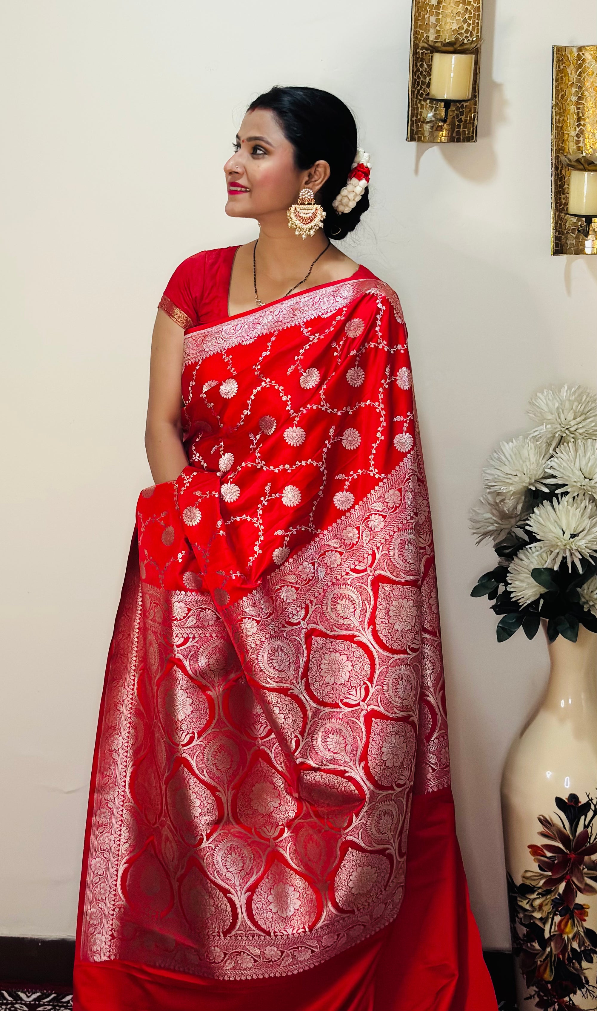 Mushru Katan Silk Banarasi