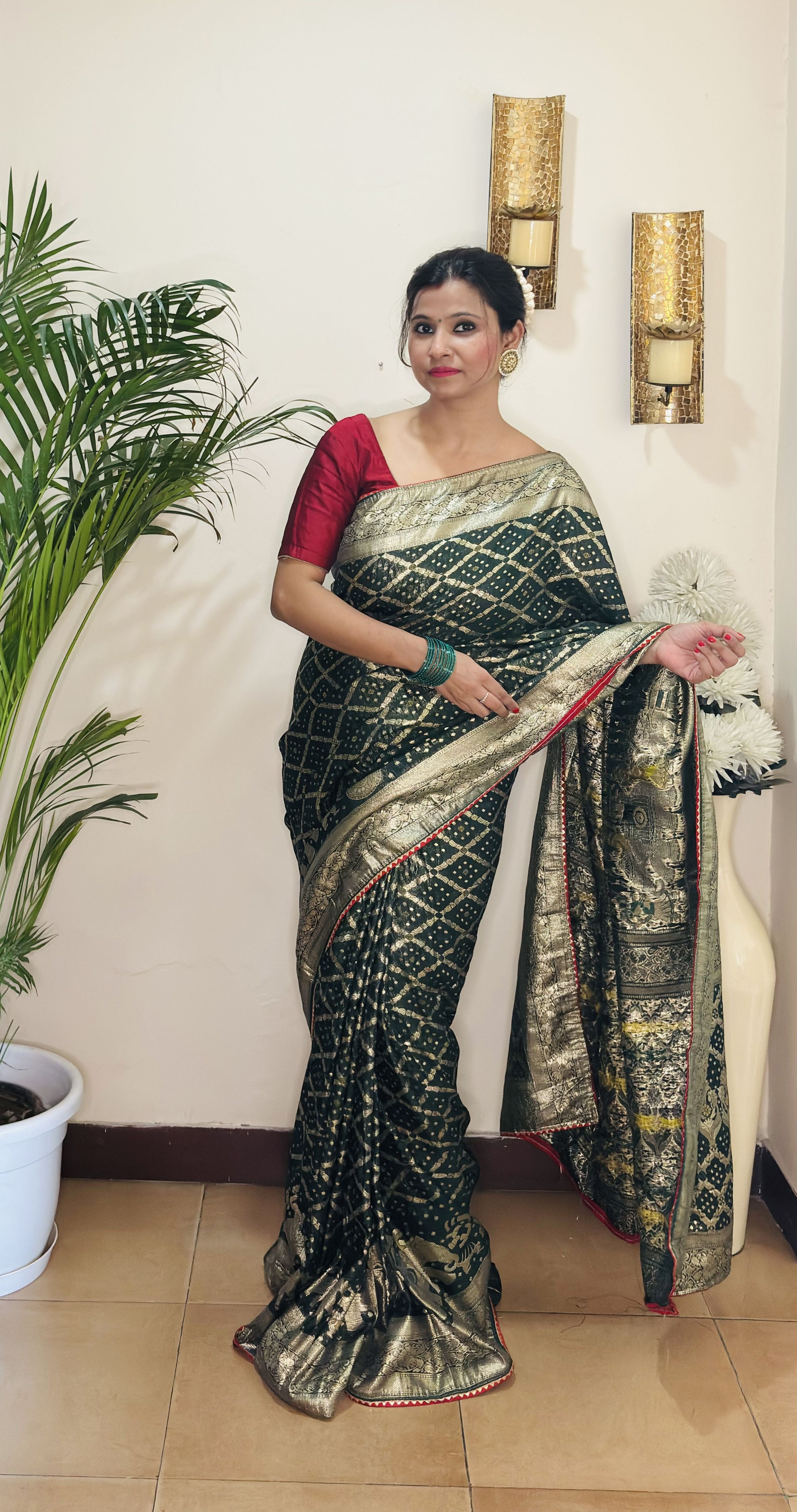 Dola Silk Bandhej